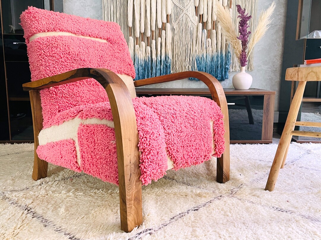 Buy Moroccan Handmade Chair, Handmade Moroccan Armchair, Handmade Wooden  Chair, Clear Chair, Pink Chair, Vintage Lounge Chair, Modern Armchair  Online