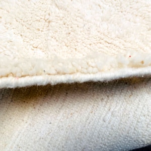Beni Ourain solid rug 100% wool Beber Moroccan carpet image 8