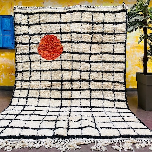 Authentic Moroccan Rug Beni Ourain Rug Handwoven 100 Wool Etsy