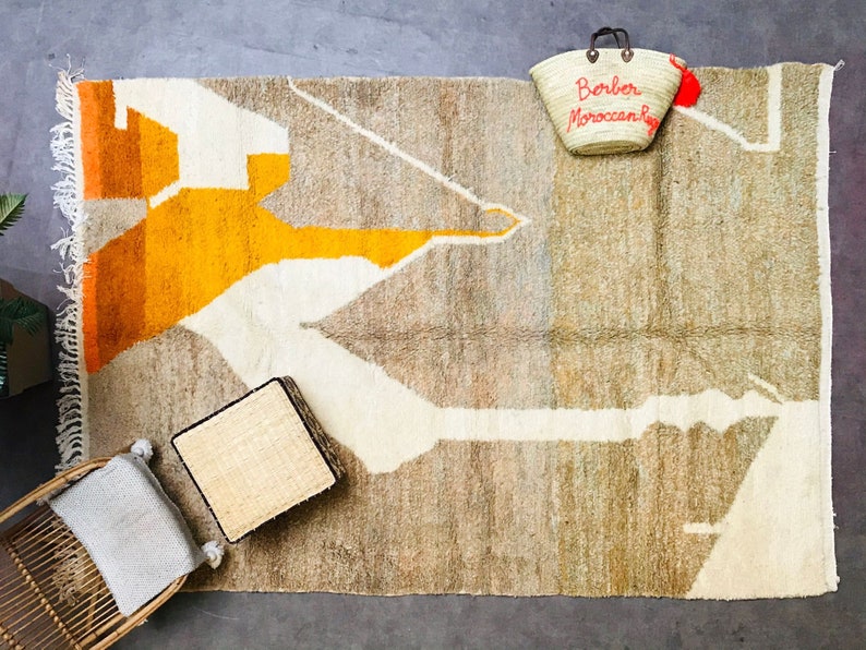 Beni Ourain Rug Authentic Moroccan Rug Berber Carpet Etsy