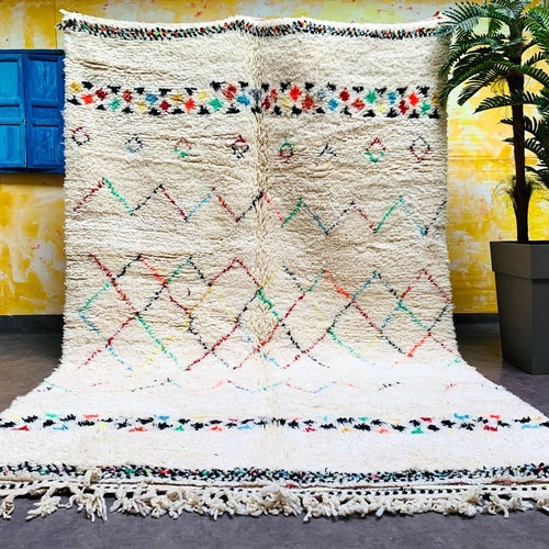 Beni Ourain Rug Authentic Moroccan Rug Berber Carpet Etsy