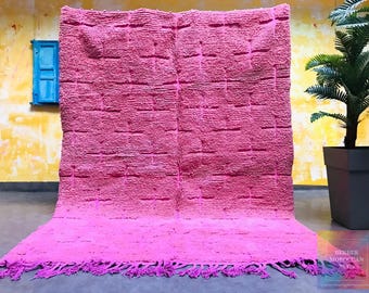 Custom Beni Ourain rug, all wool Berber rug, Pink Moroccan rug, large rug handmade rug, Moroccan wool rug
