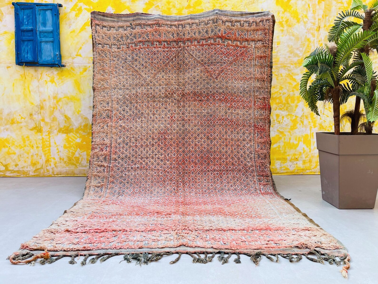 Moroccan Rug 6.1 FT x 9.8 FT Area Rug Vintage rug Etsy