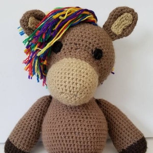 Horse plush - crochet toy - crochet horse - child birthday present - amigurumi horse - handmade toy - stuffies - horse stuffed animal