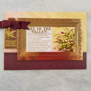From Me To You With Love card with Lily of the Valley on the card blank inside.