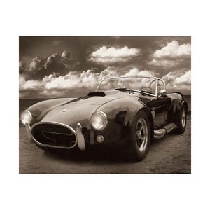 Vintage Car Horizontal Poster, Classic Car Wall Art, Automotive Decor, Gift for Car Lovers, Retro Car Print.