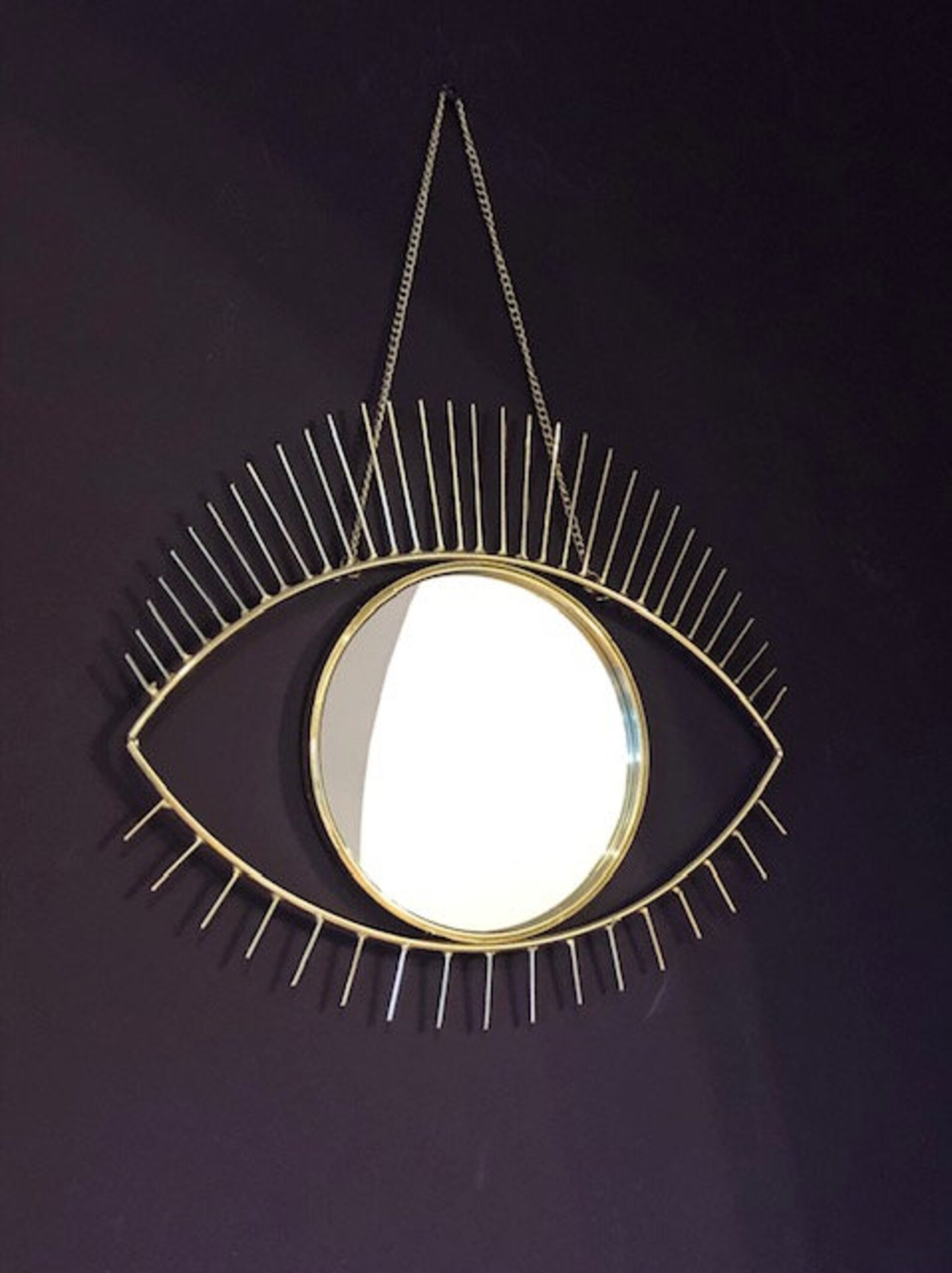 Eye Mirror Gold Round Mirror Third Eye Mirror Wall Decor