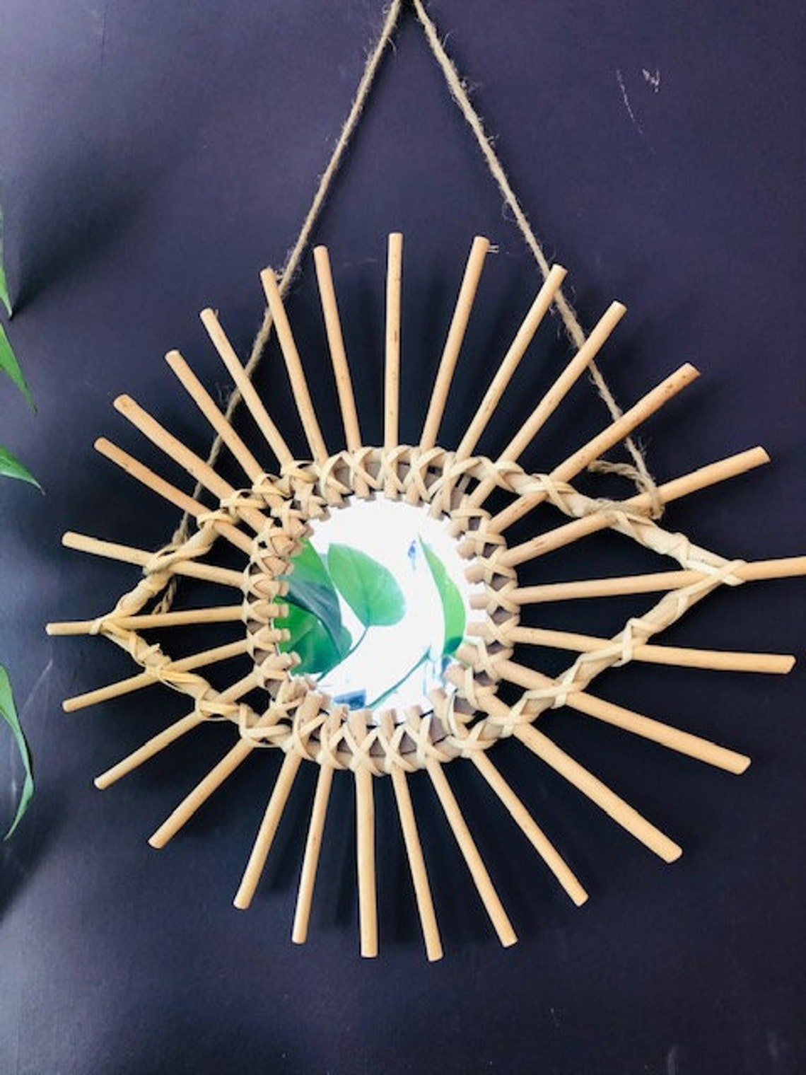 Eye Mirror bamboo Round Mirror Third Eye Mirror Wall Decor