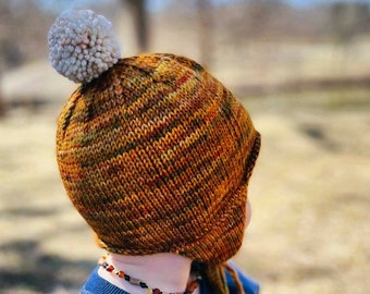 Fern Hill Knit Bonnet Pattern: Wool Ear Flap Hat (PDF Pattern)