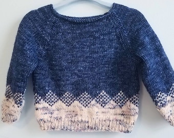 Little Osk Pullover Knitting Pattern: Scandinavian Colorwork (Sizes 6mo-6T)