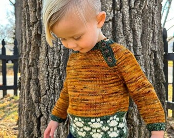 Pawsitive Vibes Child's Sweater: Knit Paw Print Pattern (PATTERN ONLY)