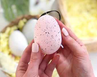 Easter Egg Decoration Hand Painted one-of-a-kind ceramic hanging Easter Egg Gift The Ida Egg