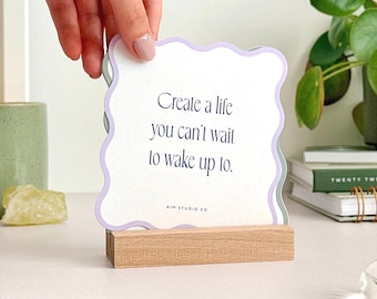 Daily Positive Affirmation Cards with Holder, Inspirational Quotes for Mindfulness & Manifestation