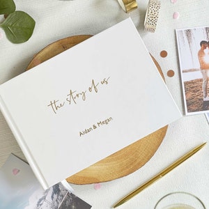 The story of us personalised memory book for couples to record memories together