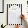 2025 Desk Calendar With Wood Stand 12 Month Calendar Small Refillable