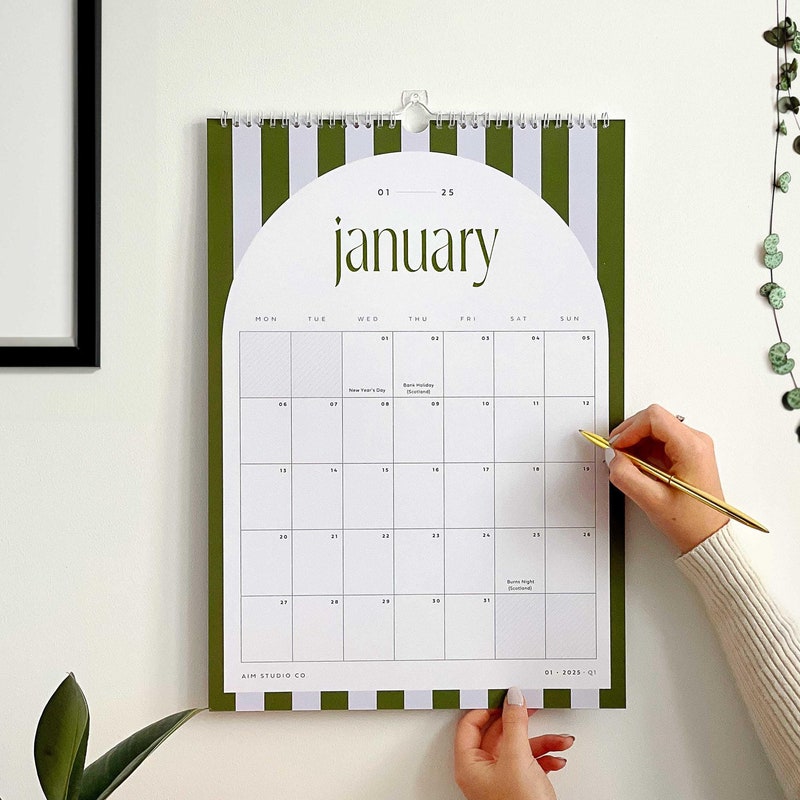 2025 Uk Wall Calendar Etsy UK