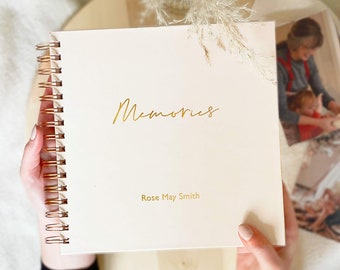 Personalised Memories Memorial Book | Celebration of Life Album, Funeral Guest Message Book, In Loving Memory Scrapbook