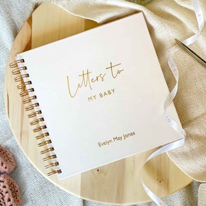 Libro de cartas para mi bebé / Libro de recuerdos personalizado para bebés, regalo para nuevos padres, diario de embarazo para la futura mamá