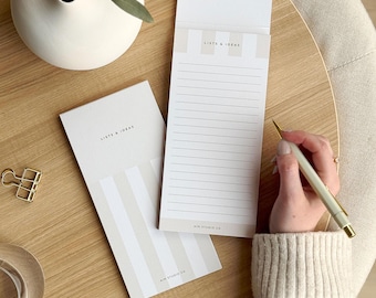 Stripe To Do List Notepad: Slim Lined Memo Pad