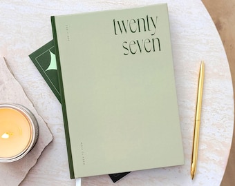 2027 Week to View Planner, Sage Green A5 Hardback Diary