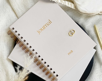 Personalisiertes tägliches Wellness Tagebuch | A5 Mindfulness Journal, Gedanken & Dankbarkeit Journal mit Wohlbefinden Tracker, Self Care Planner