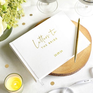 Personalisierte Buchstaben an das Brautbuch, Ratschläge für die Braut, Geschenk von Brautjungfern, Hen Do-Gästebuch, Brautduschebuch, Braut werden Geschenk