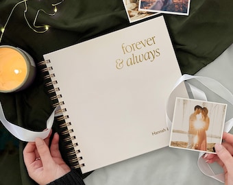 Personalised Couples Memory Book | Scrapbook Album, Paper Wedding Anniversary Gift, Custom Photo Album, Couples Journal, Engagement Gift