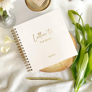 Libro de cartas a la novia / Libro personalizado para despedida de soltera, regalo para la futura novia, consejos para la novia, regalo de bodas para la futura esposa, álbum de recortes