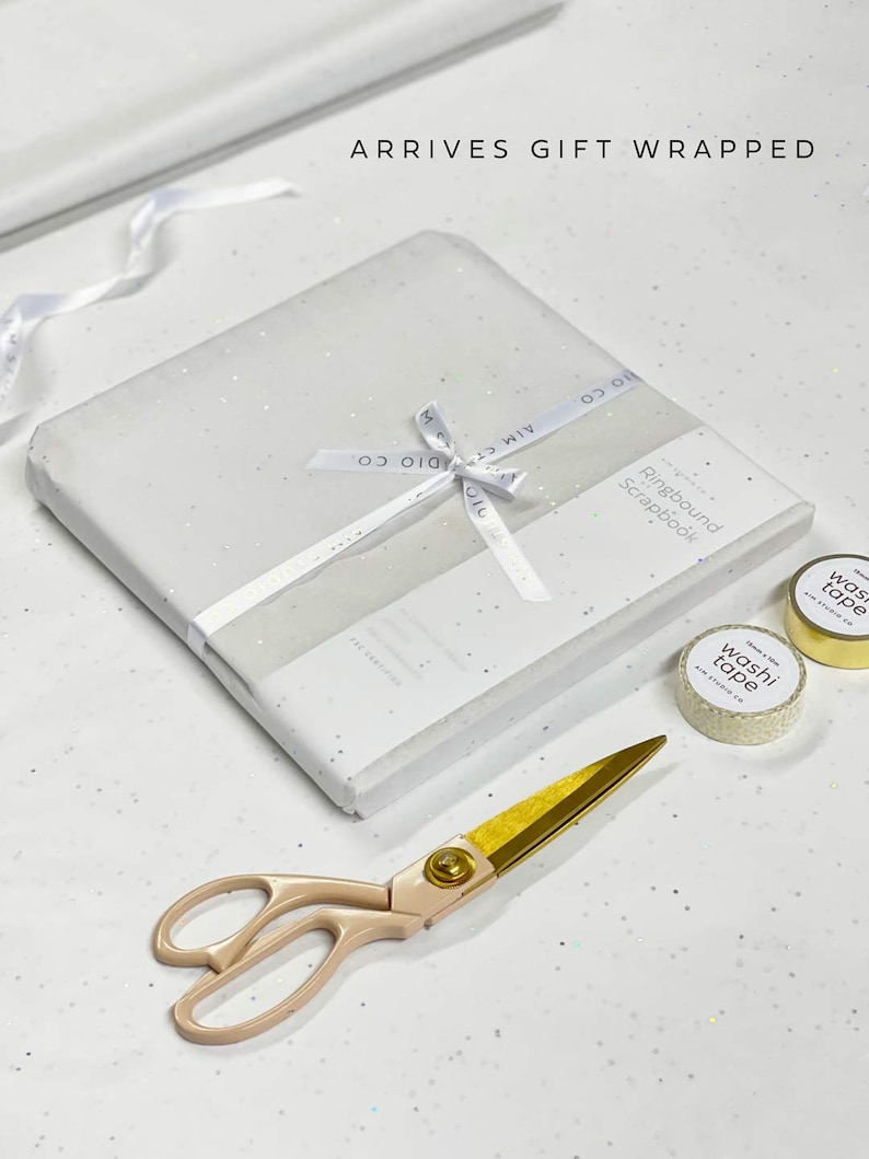 gift wrapped personalised scrapbook