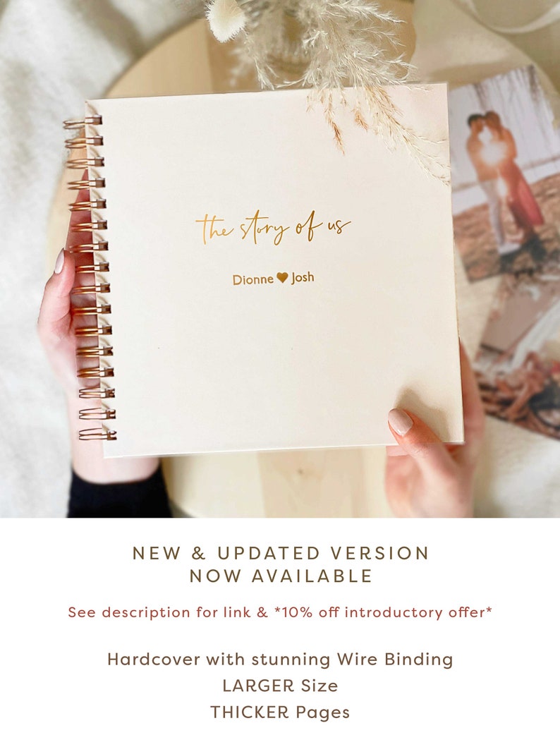 Personalised Couples Memory Book The Story of Us Scrapbook, First Wedding Anniversary Gift, A5 Custom Photo Book image 10