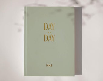 Personalized A5 Daily Planner: Sage Green, Time Blocking, Habit Tracker