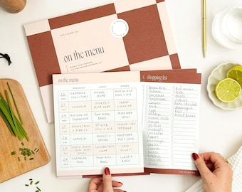 Weekly Meal Planner & Shopping List Notepad: A4 Tear-Off Pad with Perforated Grocery List