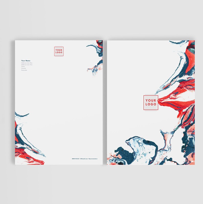 Business Stationery Suite Pack with Marble Design Digital image 3