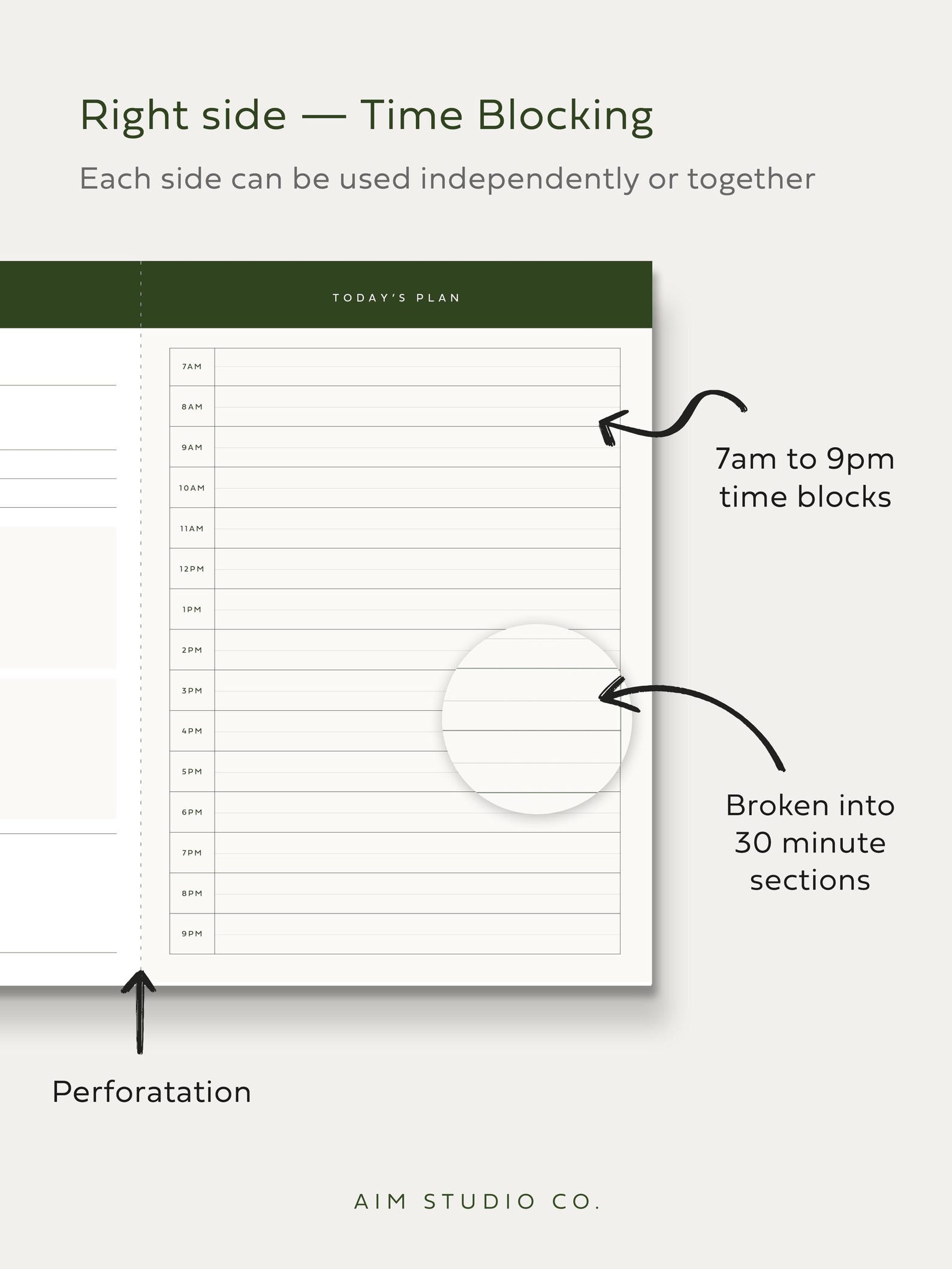 A4 Daily Time Blocking Planner: Perforated Productivity Notepad - Etsy
