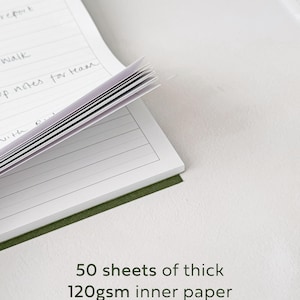 50 thick sheets of premium 120gsm paper inside daily productivity desk planner pad by aim studio co