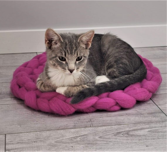 Handmade Chunky Dog cat 100% Wool Mat/bed Very Cosy and - Etsy