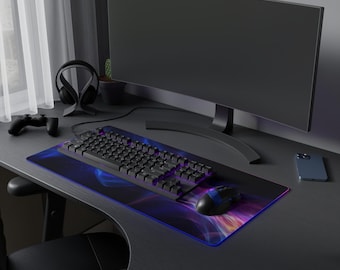 Aurora Wave LED Gaming Mouse Pad | RGB Extended Desk Mat