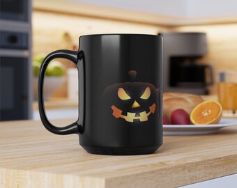 Dark Jack-o-lanterns - Black Mug, 15oz