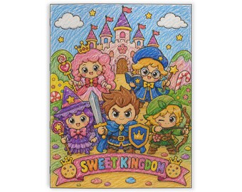 Sweet Kingdom Coloring Book | Cute Fantasy Castle Characters