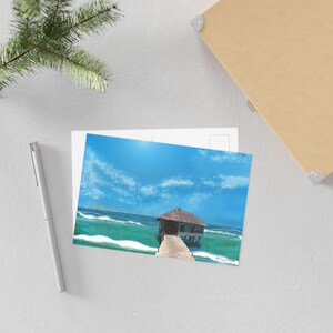 Cartões postais de belas artes Ocean Hut