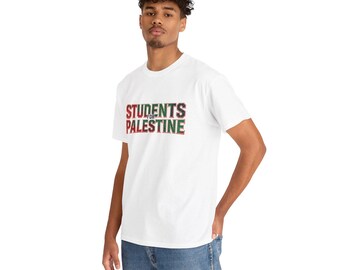 Students for Palestine Unisex Heavy Cotton Tee, Activist Shirt, Comfortable Casual Wear, Statement T-Shirt, Gift for Supporters, [...]