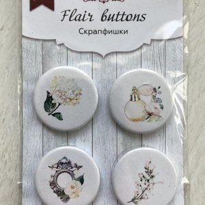 Botones con el estilo Ternura y Amor de Fabrika Decoru, Insignias de metal, Adornos para scrapbooking, Adornos para hacer tarjetas, Decoraciones shabby chic