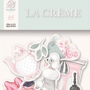 Troqueles de cartulina Scrapmir La crème, Efímero shabby chic, Decoraciones de panadería, Adornos de papel de álbum de recortes, Kit de diario de chatarra de cocina
