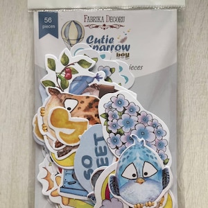 Fabrika Decoru "Cutie Sparrow Boy" Karton sterben schneidet, Baby Journal Ephemera Pack, Scrapbooking Papier Verzierungen, Scrapbook Ausschnitte