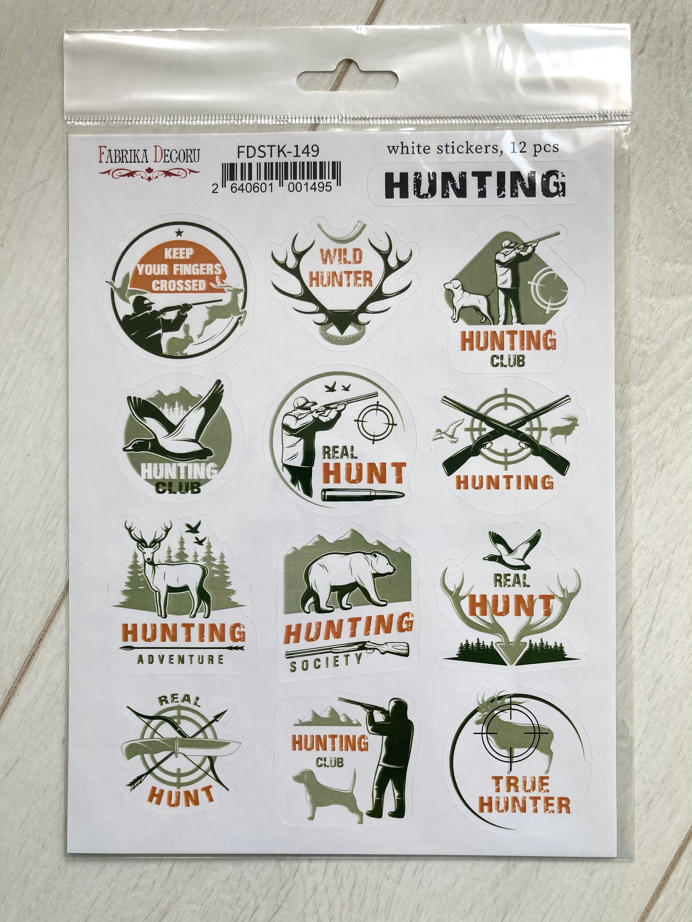 Fabrika Decoru Hunting Stickers Sheet, Military Style Sticker, Laptop ...