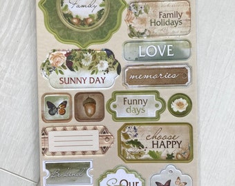 Ozdoby z tektury falistej Scrapmir Family Tree do scrapbookingu, Zestaw rustykalnych etykiet na prezenty, Zestaw pamiątek ślubnych, Ozdoby z papieru do scrapbookingu