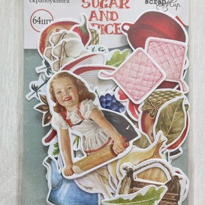 Retro Kitchen Scrapbooking Ephemera Pack: Scrapmir Sugar and Spice Cardstock Die Cuts