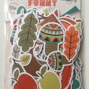 Paquete de efímeras de animales del bosque, kit de troqueles para scrapbooking, diario para bebé niño DIY, adornos de papel para scrapbooking, amigos divertidos de Scrapmir
