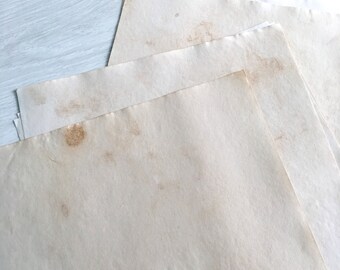 100 sheets of tea dyed paper A4, Junk journal DIY kit, Coffee stained paper, Travel journal accessories, Antique leaflets, Ephemera pack