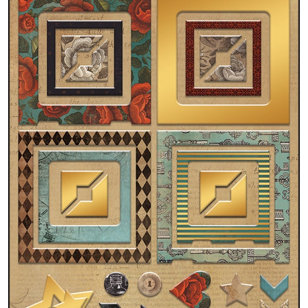 Chipboard Scrapbook Etsy